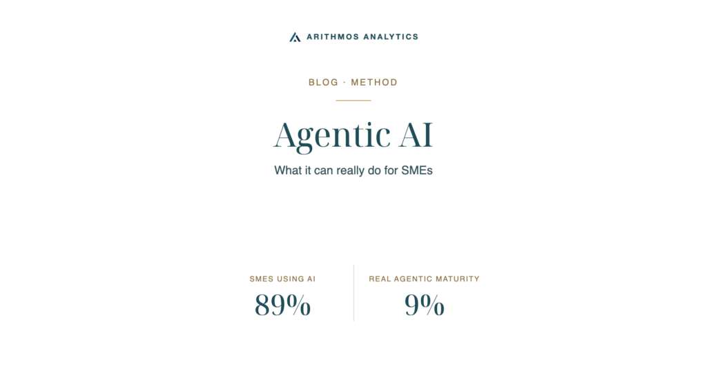 Agentic AI: SMEs using AI 89%, Real agentic maturity 9%
