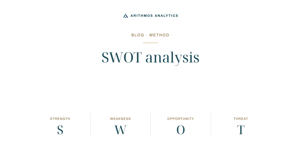 SWOT analysis: Strength S, Weakness W, Opportunity O, Threat T