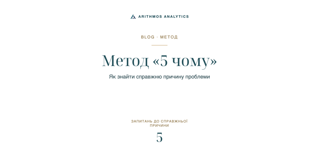 Метод «5 чому»: запитань до справжньої причини 5